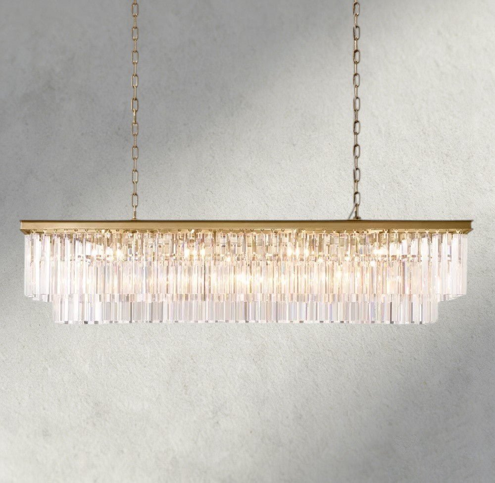 1920S Rectangular Chandelier 40", 49", 59", 72" - Cyran Lamps