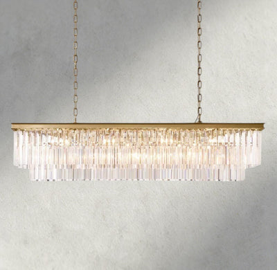 1920S Rectangular Chandelier 40", 49", 59", 72" - Cyran Lamps
