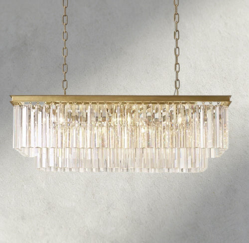 1920S Rectangular Chandelier 40", 49", 59", 72" - Cyran Lamps