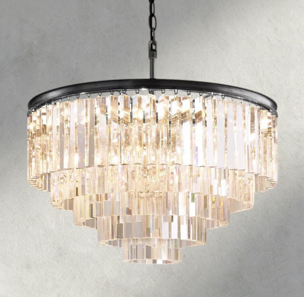 1920s Round Chandelier 20", 32", 44" - Cyran Lamps