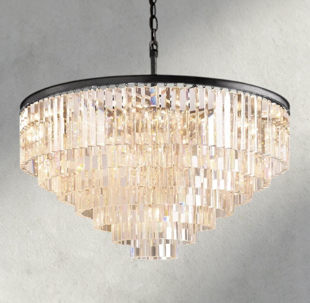1920s Round Chandelier 20", 32", 44" - Cyran Lamps