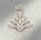 19th C. Rococo Iron & Crystal Round Chandelier 18", 28", 33", 40", 60", 101" - Cyran Lamps