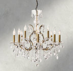 19th C. Rococo Iron & Crystal Round Chandelier 18", 28", 33", 40", 60", 101" - Cyran Lamps
