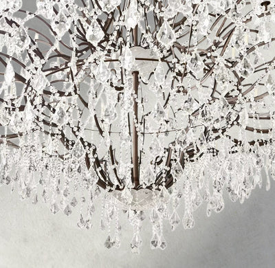 19th C. Rococo Iron & Crystal Round Chandelier 18", 28", 33", 40", 60", 101" - Cyran Lamps