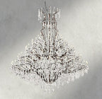 19th C. Rococo Iron & Crystal Round Chandelier 18", 28", 33", 40", 60", 101" - Cyran Lamps