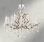 19th C. Rococo Iron & Crystal Round Chandelier 18", 28", 33", 40", 60", 101" - Cyran Lamps