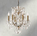 19th C. Rococo Iron & Crystal Round Chandelier 18", 28", 33", 40", 60", 101" - Cyran Lamps