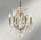 19th C. Rococo Iron & Crystal Round Chandelier 18", 28", 33", 40", 60", 101" - Cyran Lamps