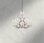 19th C. Rococo Iron & Crystal Round Chandelier 18", 28", 33", 40", 60", 101" - Cyran Lamps