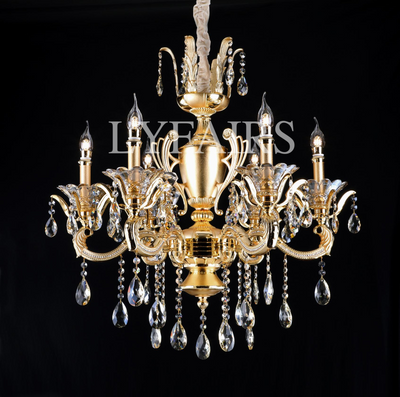 Royal Baroque Revival Vintage Chandelier Series with Waterfall Crystal