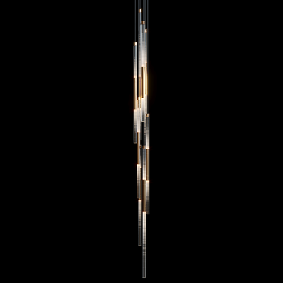 Frosted Tube Cluster Chandelier