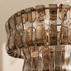 2 - Tier Ghiaccio Glass Round Flushmount 18" - Cyran Lamps