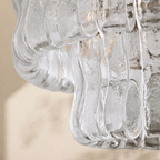2 - Tier Ghiaccio Glass Round Flushmount 18" - Cyran Lamps
