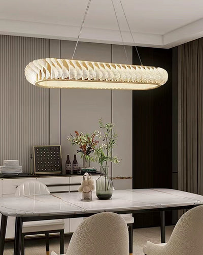 Extra Large Tiers Modern Stainless Steel Oval Chandelier for Dining Room/Kitchen Island/Big Entrys