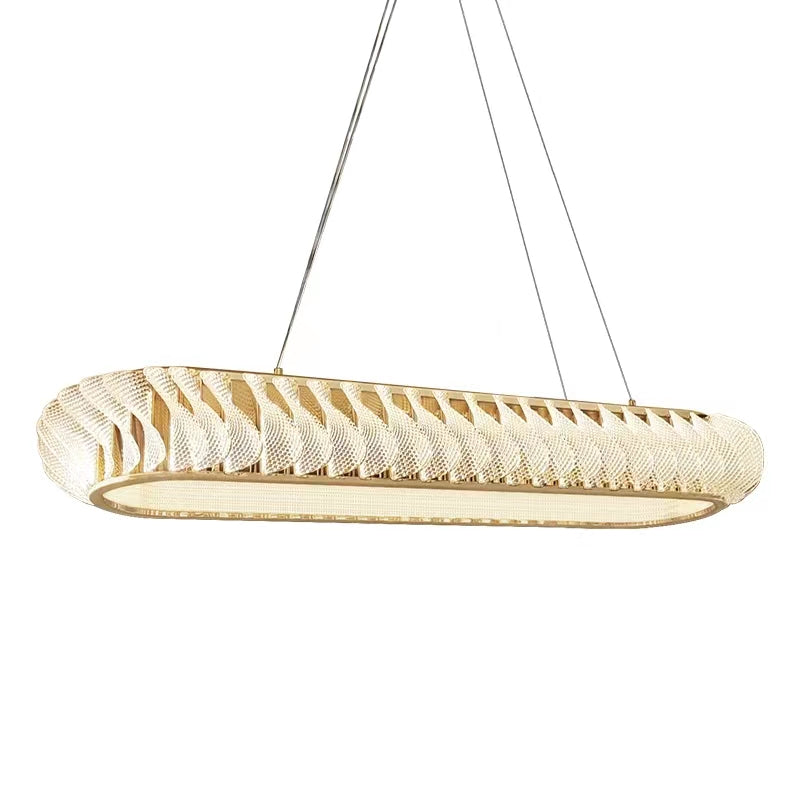 Extra Large Tiers Modern Stainless Steel Oval Chandelier for Dining Room/Kitchen Island/Big Entrys