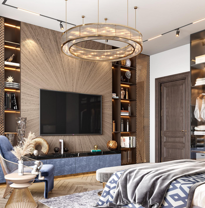 Modern Round Drum Dimmable Chandelier for Living Room/Bedroom
