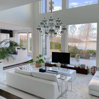 Elegant Crystal Chandelier in Italian