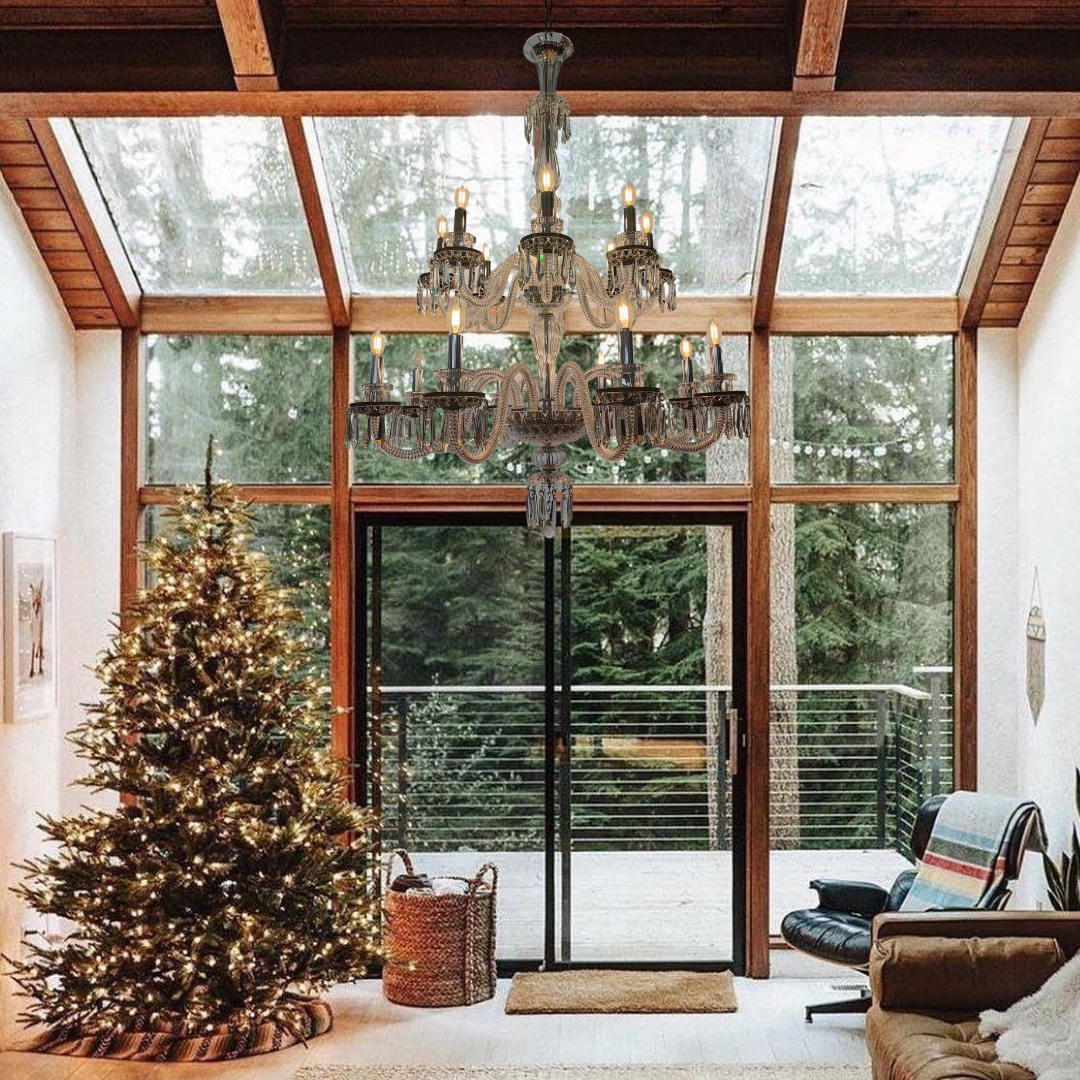 Elegant Crystal Chandelier in Italian