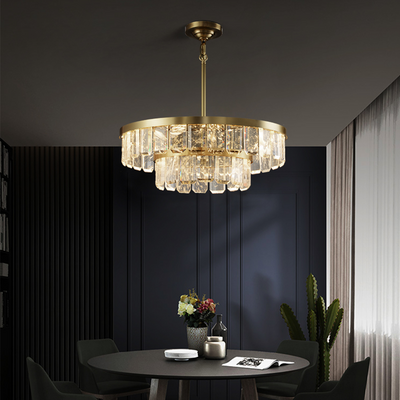 Rebecca Postmodern Double Tier Crystal Chandelier - Yovalighting