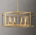 33 Inch Glass Drum Chandelier - Beckman - Cyran Lamps