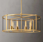 33 Inch Glass Drum Chandelier - Beckman - Cyran Lamps