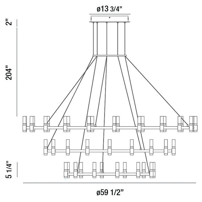 Iridesa 3 Tier Chandelier