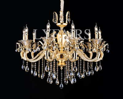 Royal Baroque Revival Vintage Chandelier Series with Waterfall Crystal
