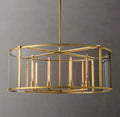 44 Inch Glass Drum Chandelier - Beckman - Cyran Lamps