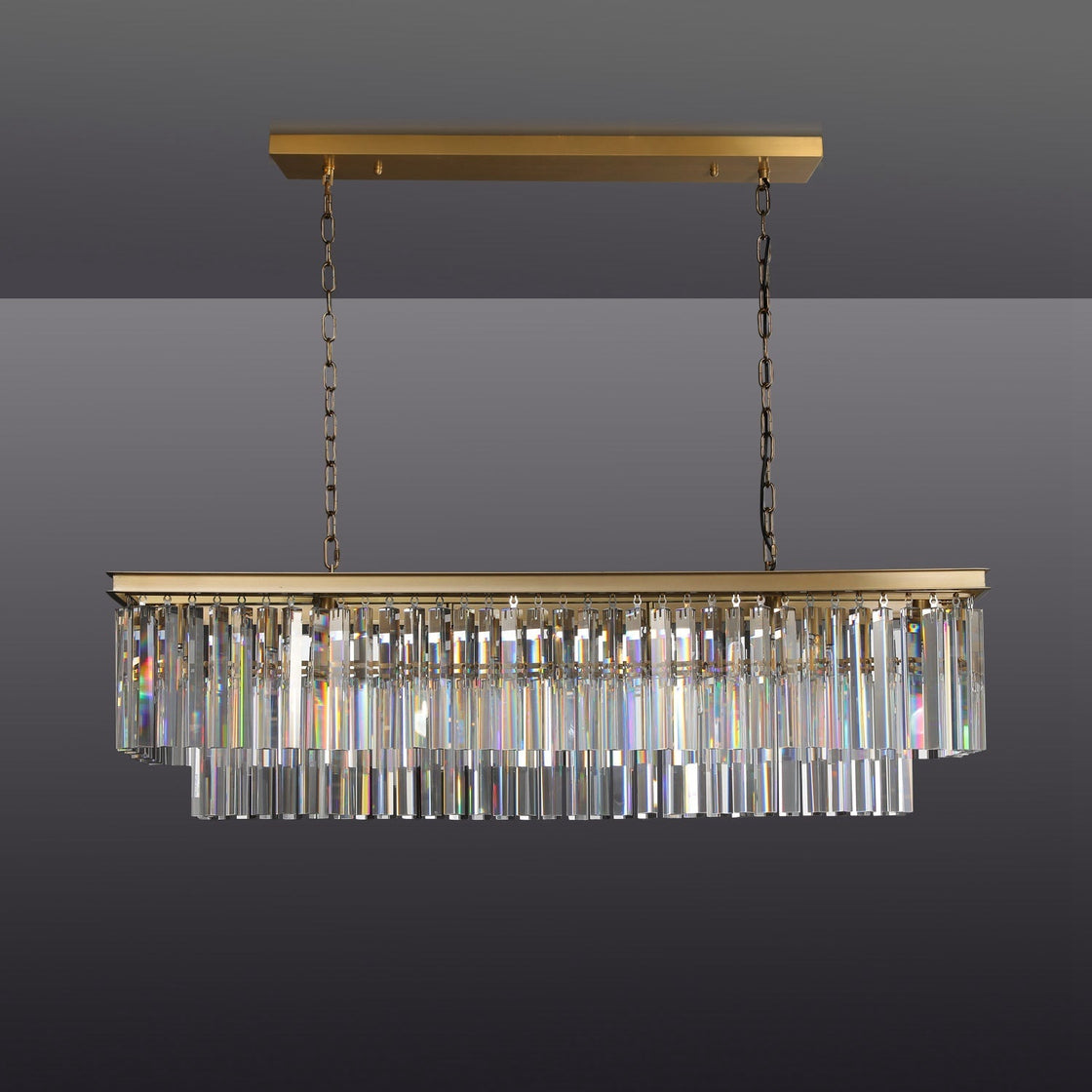 1920S Odeen Rectangular Chandelier