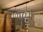 54 Inch Glass Rectangular Chandelier - Beckman - Cyran Lamps