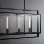 54 Inch Glass Rectangular Chandelier - Beckman - Cyran Lamps