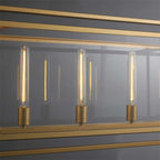 54 Inch Glass Rectangular Chandelier - Beckman - Cyran Lamps