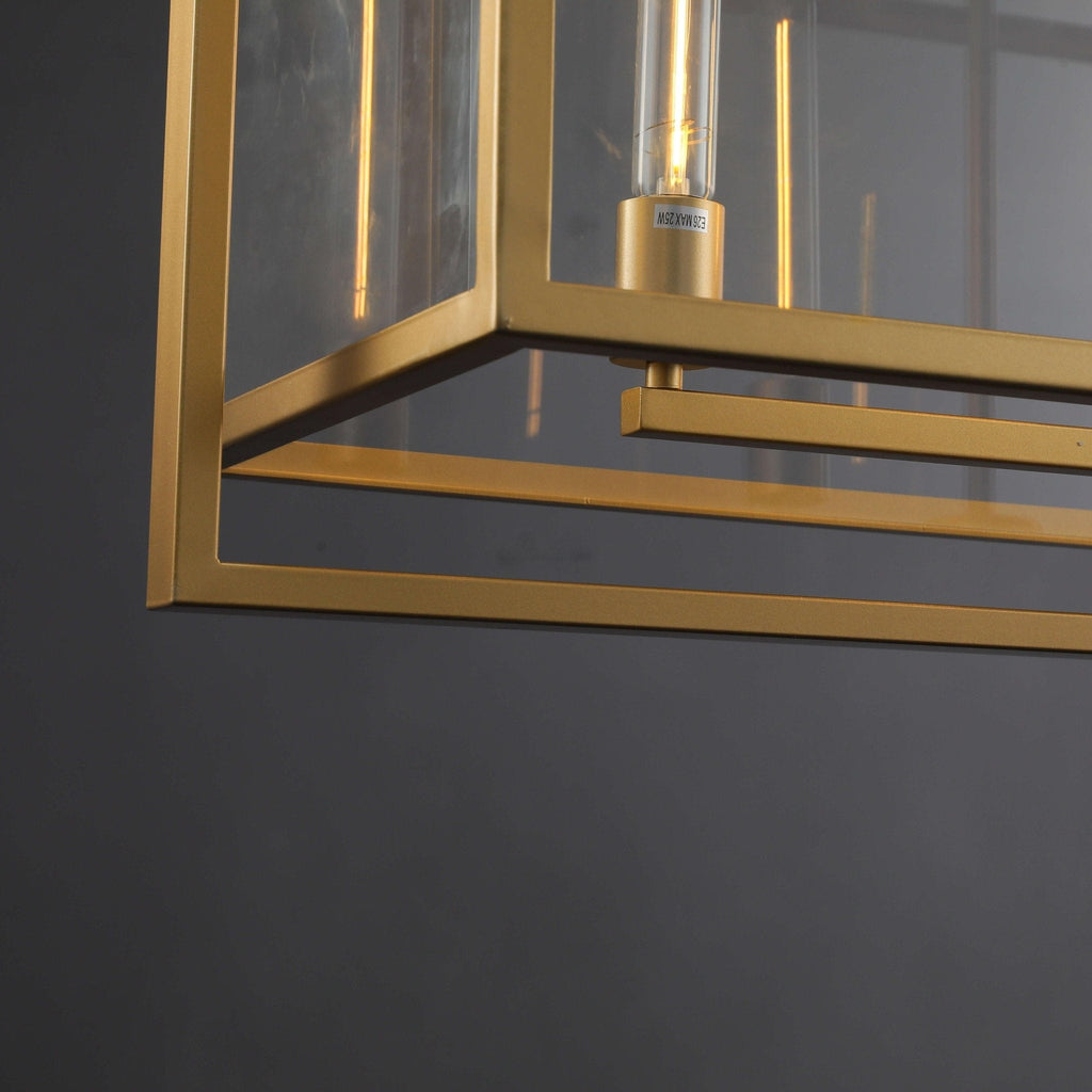 54 Inch Glass Rectangular Chandelier - Beckman - Cyran Lamps