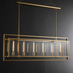 54 Inch Glass Rectangular Chandelier - Beckman - Cyran Lamps