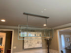 54 Inch Glass Rectangular Chandelier - Beckman - Cyran Lamps