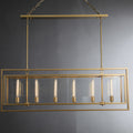 54 Inch Glass Rectangular Chandelier - Beckman - Cyran Lamps