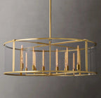 55 Inch Glass Drum Chandelier - Beckman - Cyran Lamps