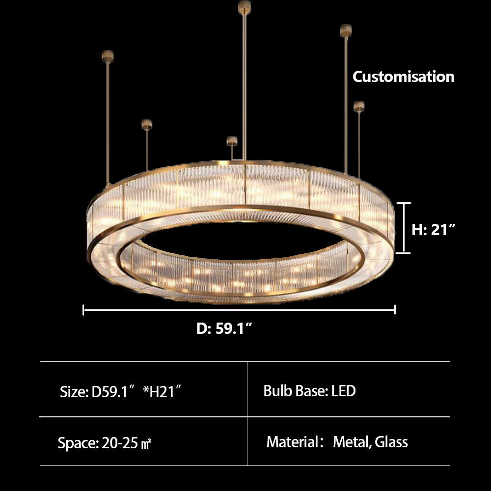 Modern Round Drum Dimmable Chandelier for Living Room/Bedroom