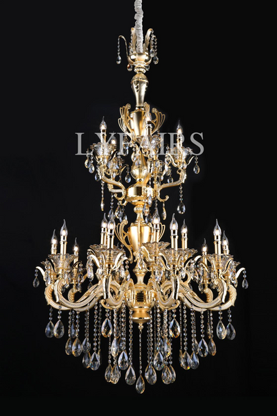 Royal Baroque Revival Vintage Chandelier Series with Waterfall Crystal