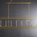 72 Inch Glass Rectangular Chandelier - Beckman - Cyran Lamps