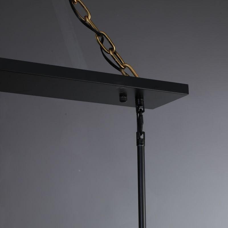 72 Inch Glass Rectangular Chandelier - Beckman - Cyran Lamps