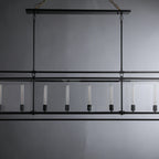 72 Inch Glass Rectangular Chandelier - Beckman - Cyran Lamps