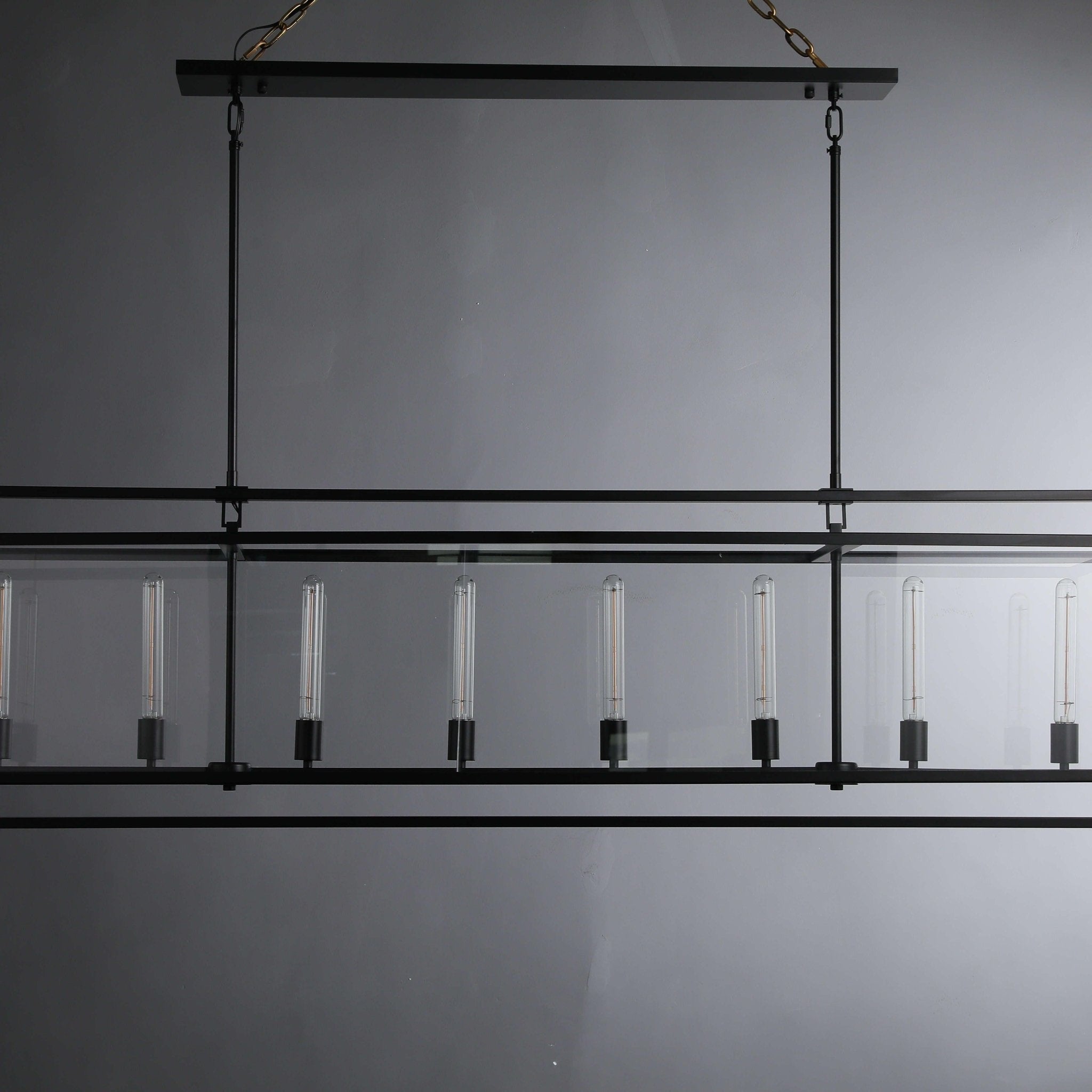 72 Inch Glass Rectangular Chandelier - Beckman - Cyran Lamps