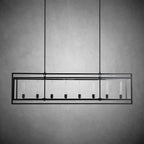 72 Inch Glass Rectangular Chandelier - Beckman - Cyran Lamps