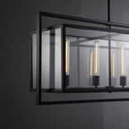 72 Inch Glass Rectangular Chandelier - Beckman - Cyran Lamps