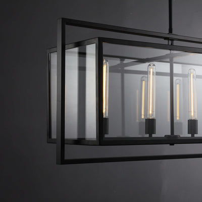 72 Inch Glass Rectangular Chandelier - Beckman - Cyran Lamps