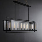 72 Inch Glass Rectangular Chandelier - Beckman - Cyran Lamps