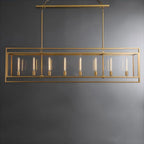 72 Inch Glass Rectangular Chandelier - Beckman - Cyran Lamps
