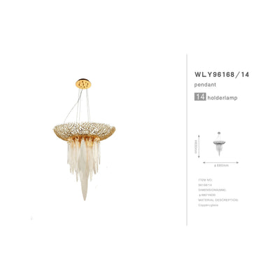 Natalie Branching Murano Glass Chandelier