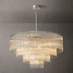 Amad  Round Glass Rod Chandelier